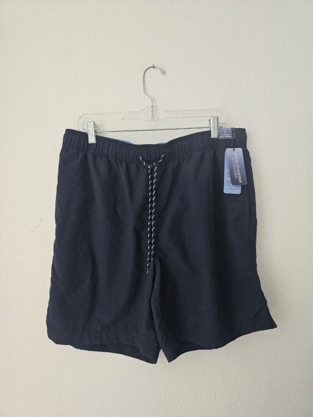 Roundtree & Yorke Aqua-Charter Men’s Swim Trunks – Navy Blue, Size L